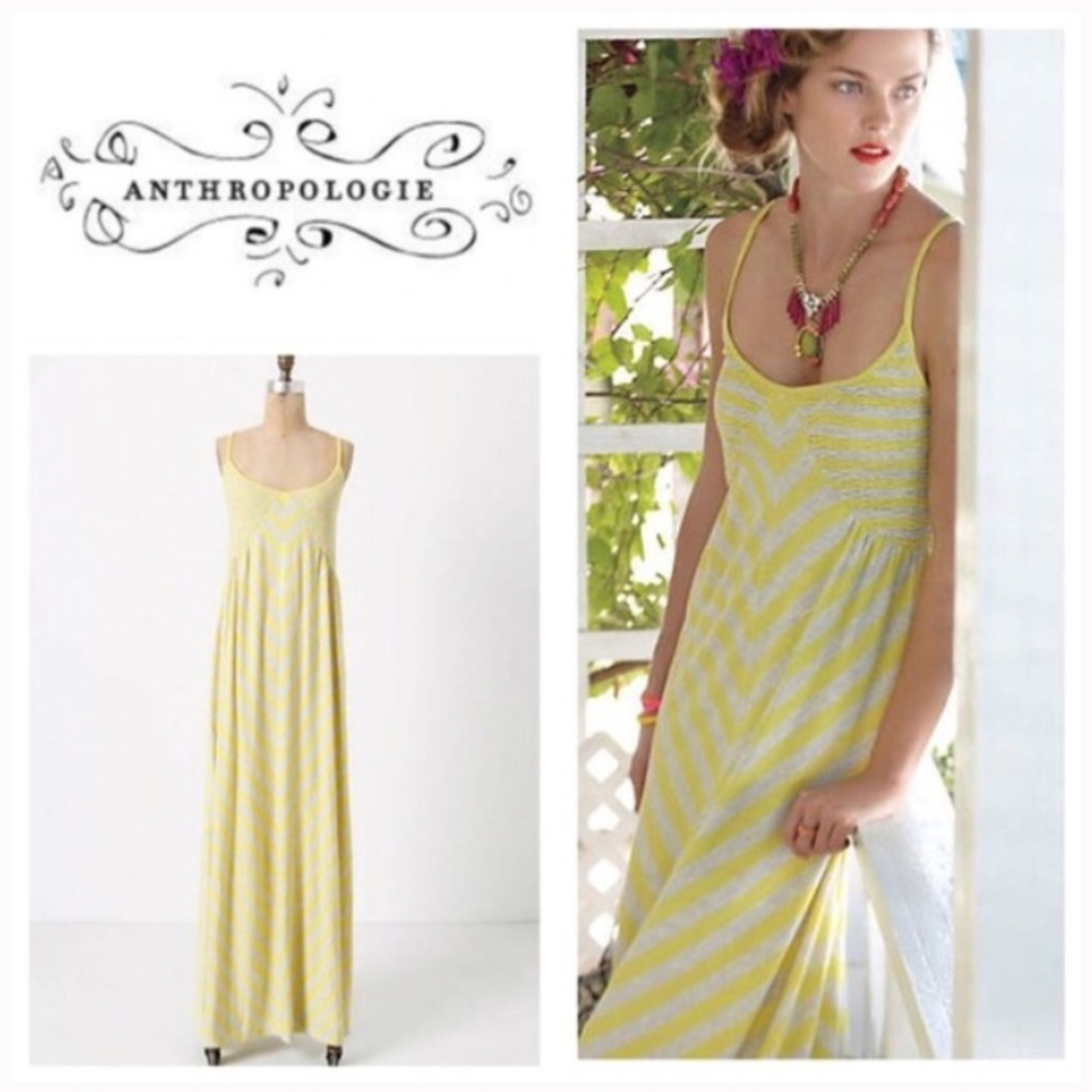 Anthropologie Saturday Sunday Smocked Maxi Chemise